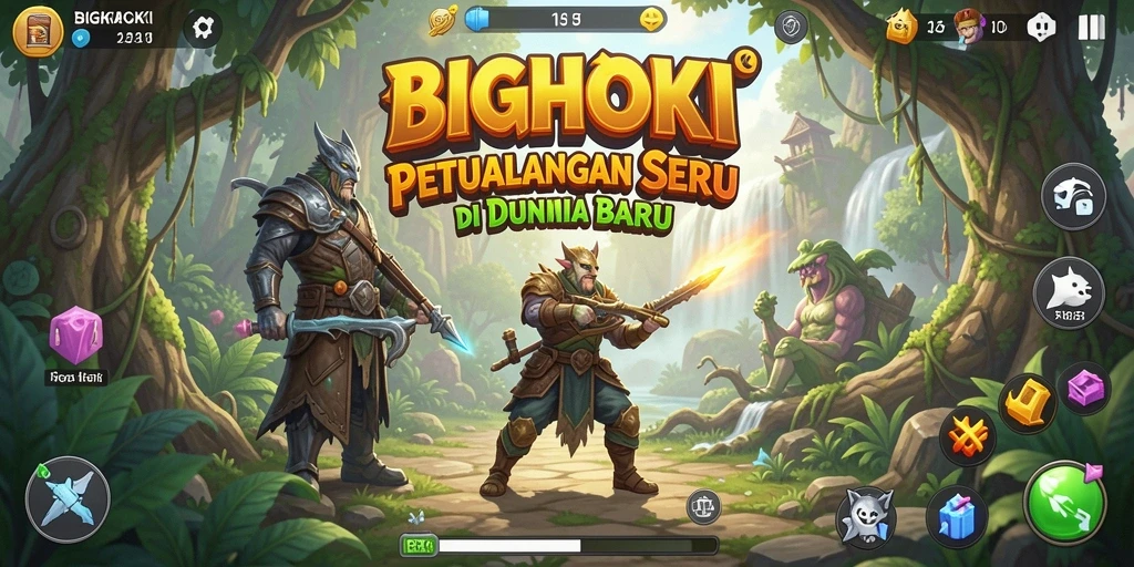 Tampilan seru gameplay BIGHOKI dalam petualangan yang mendebarkan.
