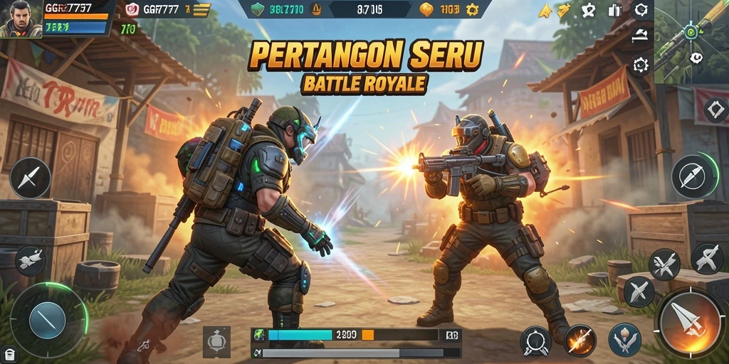 Screenshot gameplay GGR7777 yang menampilkan aksi seru Battle Royale.