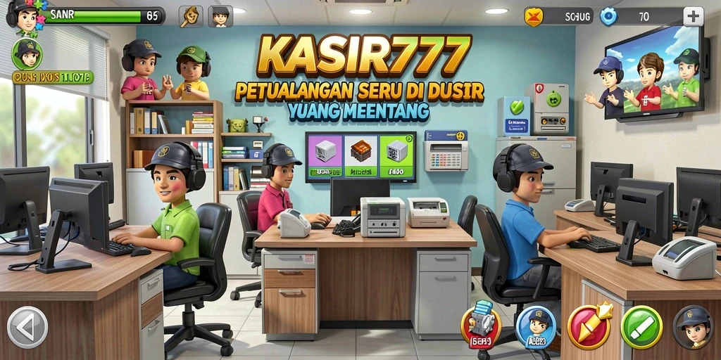 Tampilan gameplay KASIR777 yang seru dan menantang di dunia kasir.
