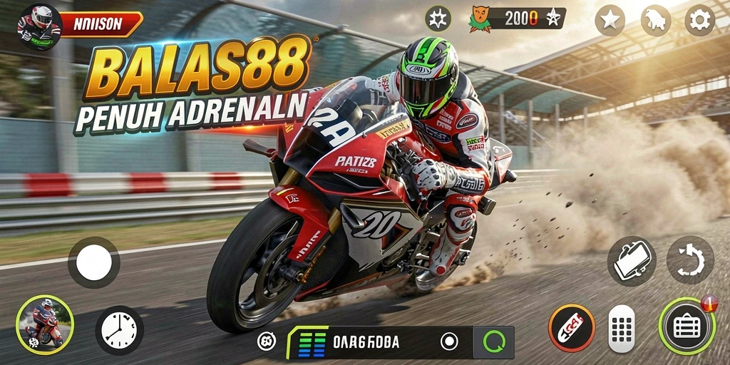 Gameplay balapan motor yang menegangkan dan realistis.