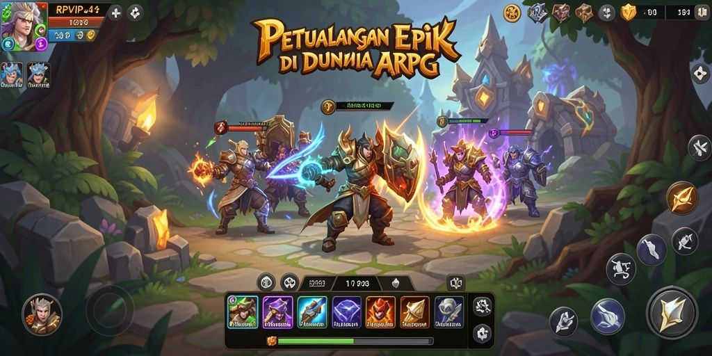 Screenshot gameplay RPVIP4 menampilkan pertarungan seru dengan grafis menawan.