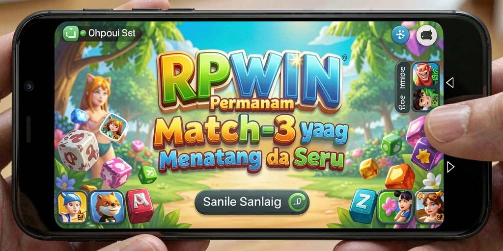 Screenshot utama RPWIN menampilkan gameplay seru Match-3.