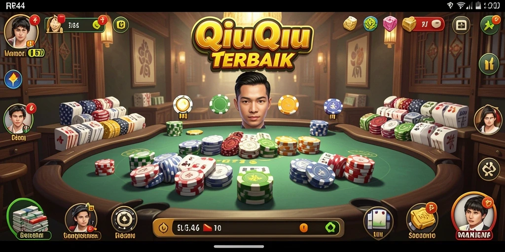 Screenshot gameplay seru dari RR44 menunjukkan keterampilan QiuQiu.
