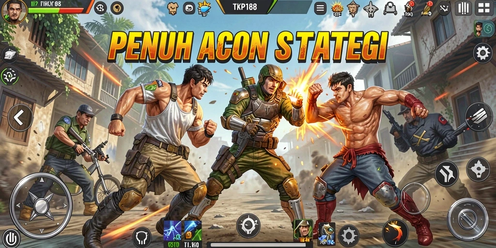 Tangkapan layar gameplay TKP188 yang menunjukkan pertarungan seru.